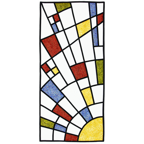 Art Deco 2 Stained Glass patchwork quilt pattern